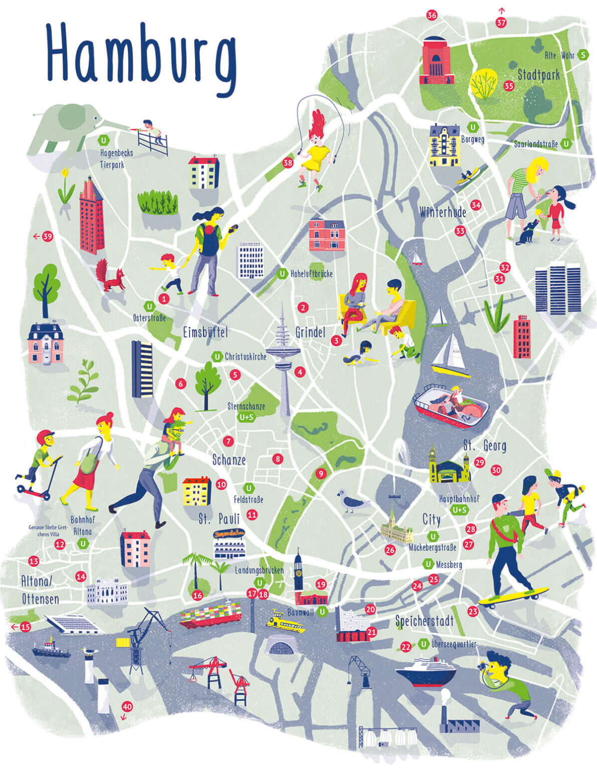 Hamburg Stadtplan - Tanja Deutschländer